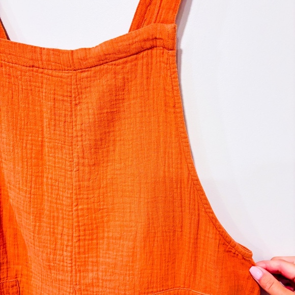 BILLABONG Orange cotton romper | relaxed beachy summer one-piece | Large * - Picture 8 of 10